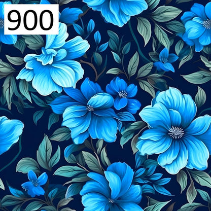 Pattern 900 blue flowers