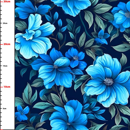 Wzór 900 kwiaty niebieskie