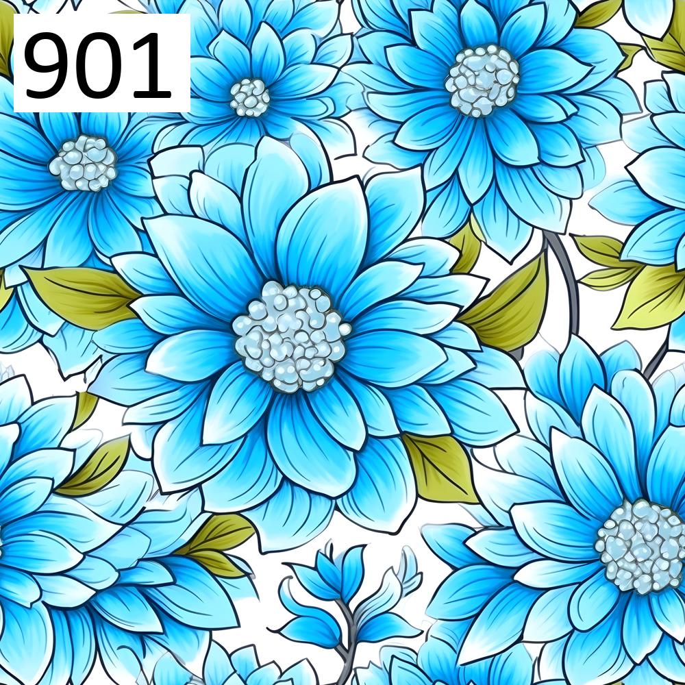 Pattern 901 blue flowers