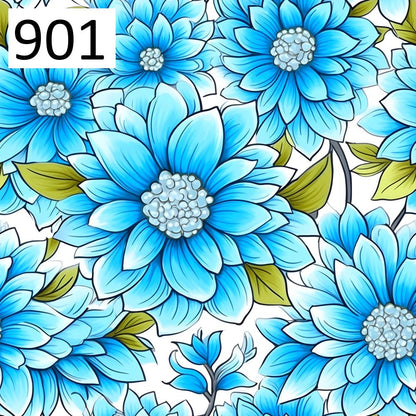 Pattern 901 blue flowers