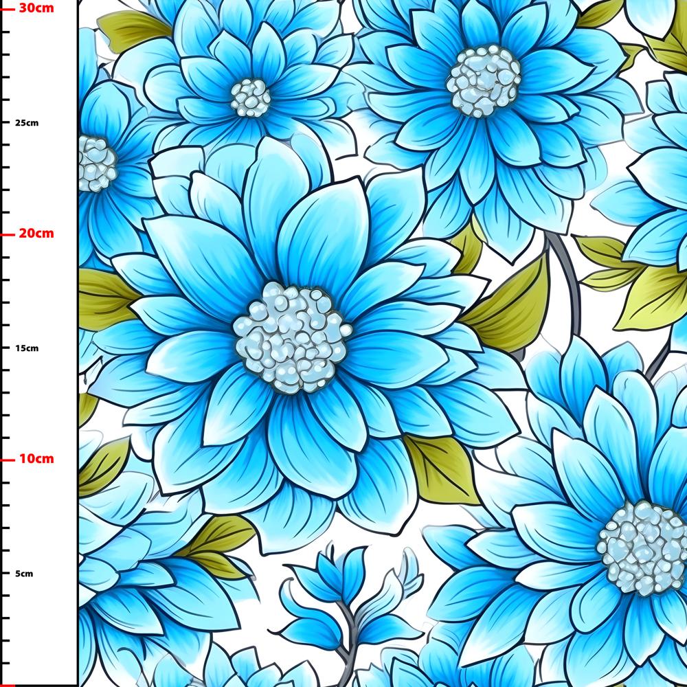 Pattern 901 blue flowers