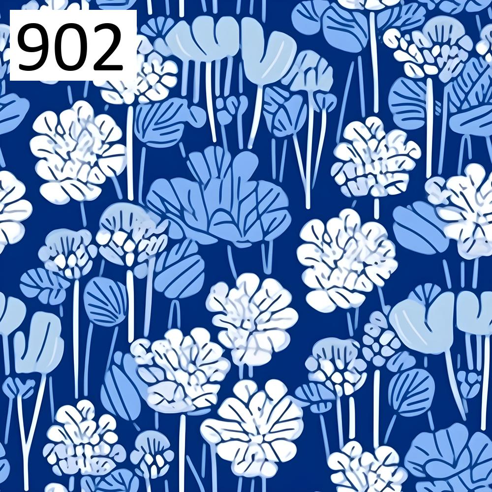 Pattern 902 blue flowers