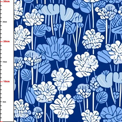 Pattern 902 blue flowers