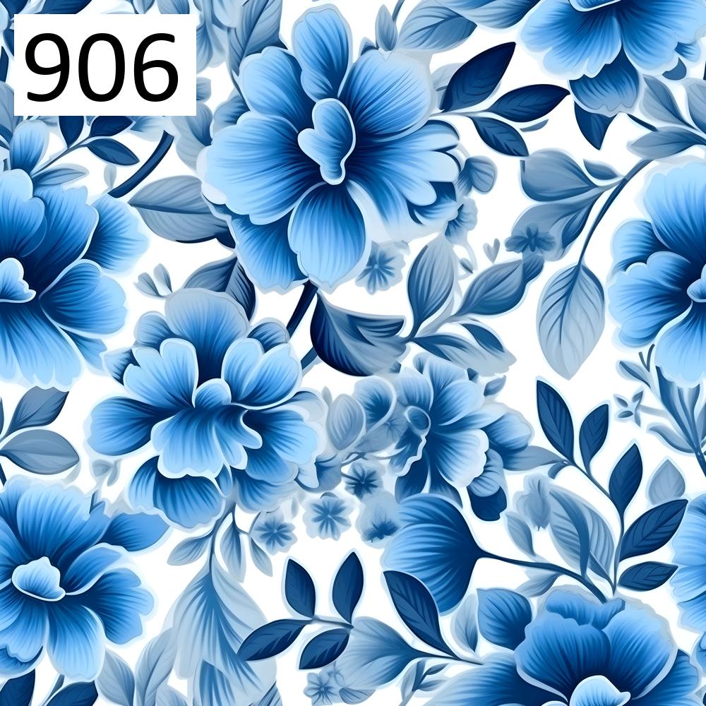 Pattern 906 blue flowers