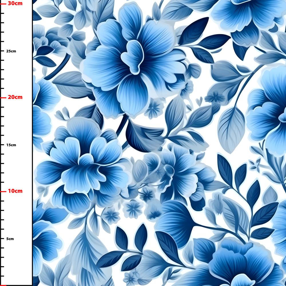 Pattern 906 blue flowers