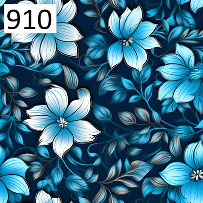 Wzór 910 kwiaty niebieskie