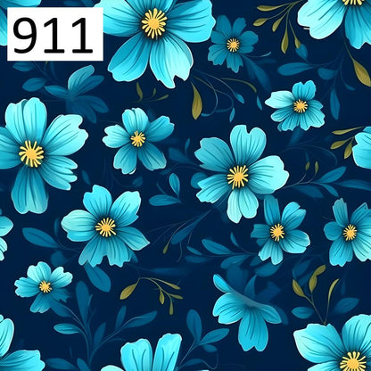 Pattern 911 blue flowers