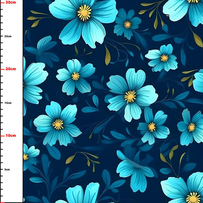 Pattern 911 blue flowers