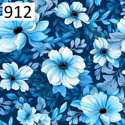 Pattern 912 blue flowers