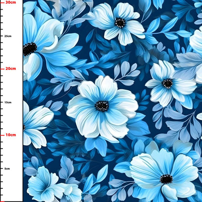 Pattern 912 blue flowers