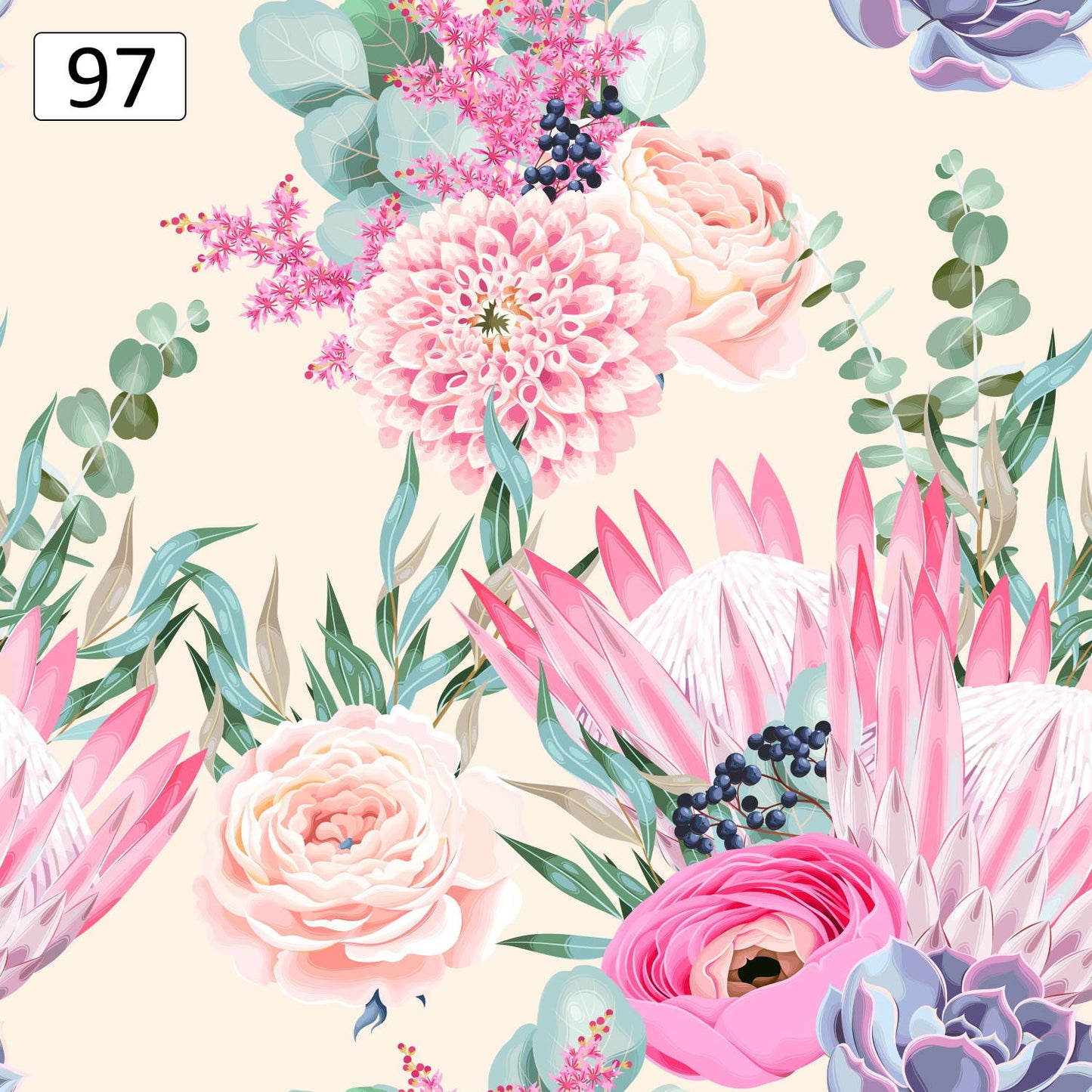 Wzór 97 różne kwiaty