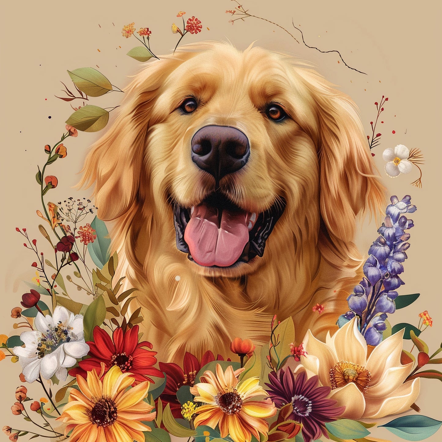 Panel golden retriever 8